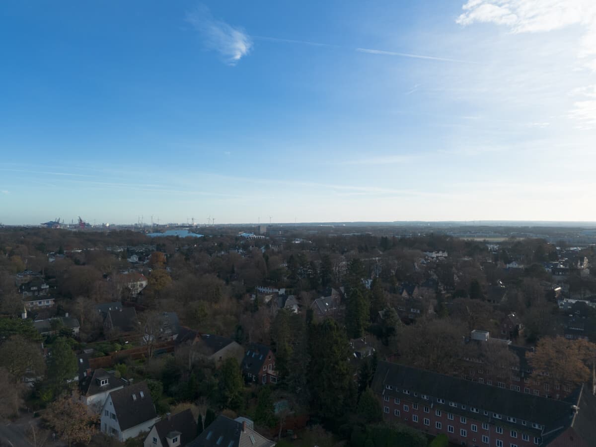 Luftbild Stadtteil - Blickrichtung Elbe